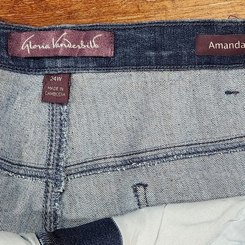 Gloria Vanderbilt Amanda Slimming Tapered Leg Women Jeans Size 24W NWT - Picture 9 of 13